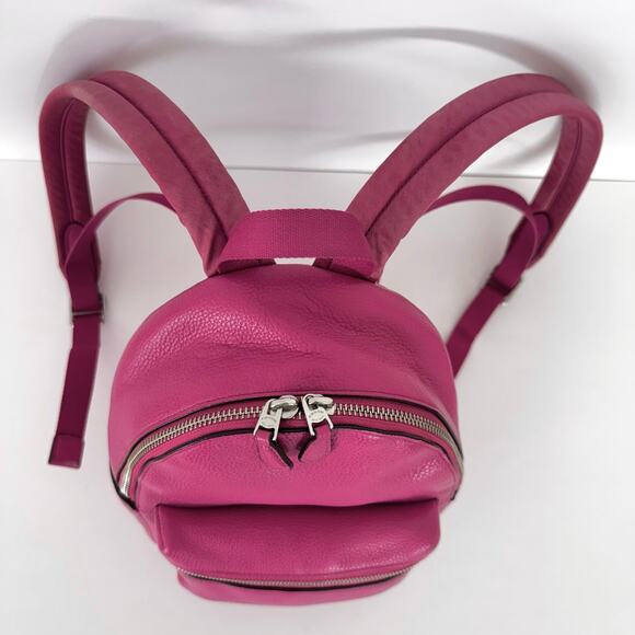 Coach Charlie Mini Backpack in Pebble Leather and Nylon Pink F38263 main image 12
